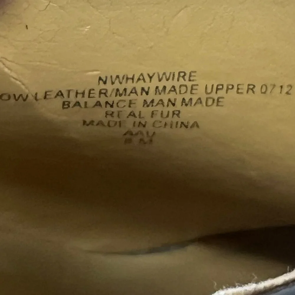 Nine West Haywire Stilleto Platform Heels‎ Mobwife Booties Cheetah Leopard Fur 8